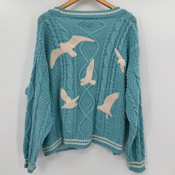 Taylor Swift 1989 Tour Version Original Cardigan Blue Button Dove Large Sweater - Picture 3 of 4